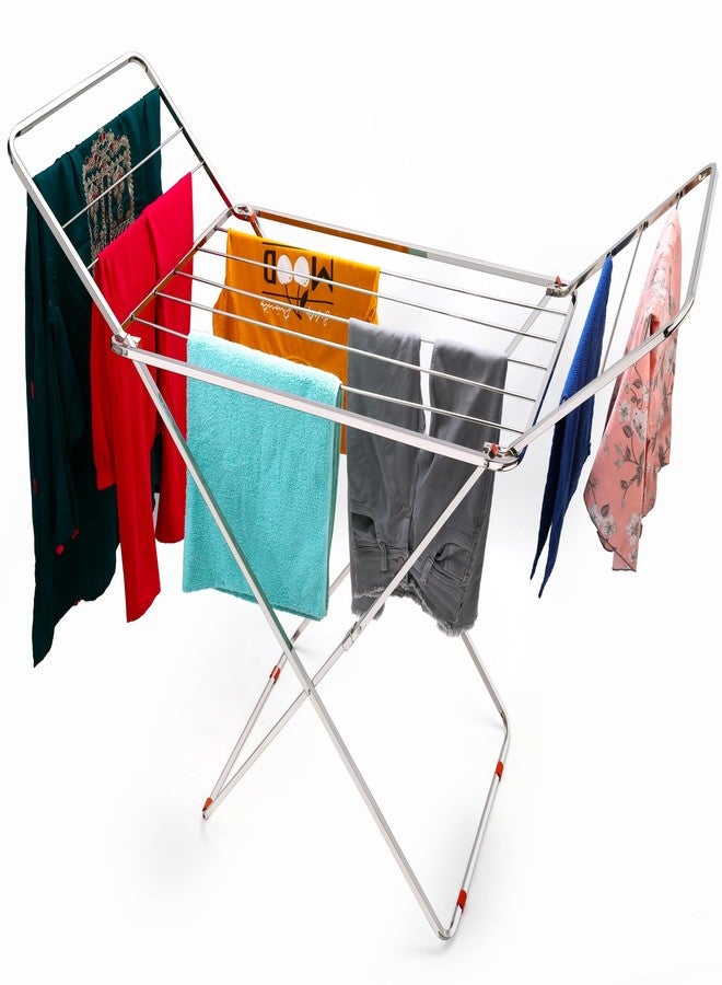 SUNDRY Eco-Friendly Stainless Steel Laundry Rack: Portable, Foldable & Durable - Ideal for Compact Living - Image 2