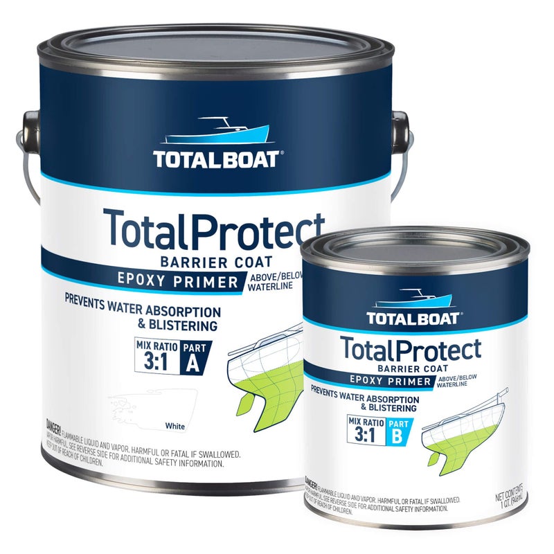 TotalBoat-439901 TotalProtect Epoxy Barrier Coat System (White, Gallon), 1 Gallon (Pack of 1) - Image 1