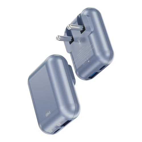 GM G+ 33W Spyder GaN Charger | Compact Dual-Port Fast Charger with Foldable Indian Pin | GaN Technology | Protection Features | Type-C PD & USB-A Output | Compatible with All Smartphones and Tablets - Image 1