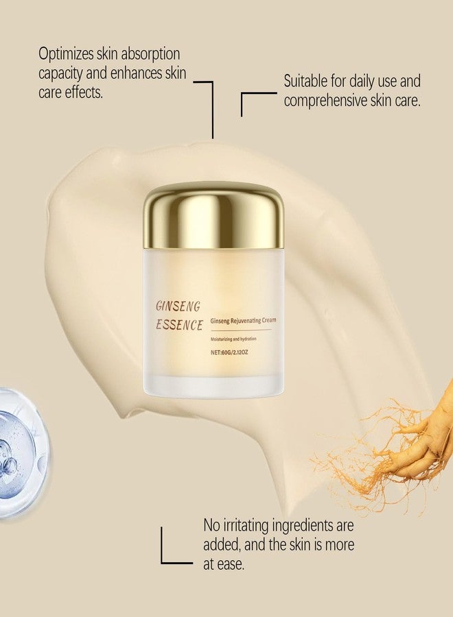 gcdat Ginseng Rejuvenating Cream, Concentrated Ginseng Cream With Ginseng Essence & Hyaluronic Acid for Wrinkles & Deep Hydration - 2.12 Oz- Lightweight Daily Face Moisturize, Nourish & Smooth - Image 5