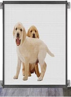 Queenii Queenie Safety Gate, Retractable Baby Gate, Portable Pet Gate for Kids, Dogs, Dogs, Pets - All Places Mountable Mesh Gate - 45.02" - Black 