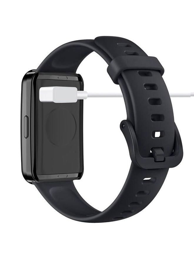 [2 Pack] Sceen Protector Case Cover Compatible with Huawei Band 8/Band 9 , All-Around Soft TPU Protective Case Cover Bumper Frame (Black+Clear) - Image 5