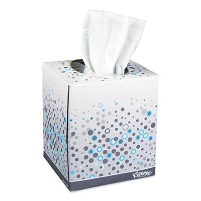 Kleenex مناديل كلينكس الاحترافية المضادة للفيروسات، بالجملة (21286)، 3 طبقات، بيضاء، بتنسيق صندوق مكعب عمودي، مصممة للأعمال (55 مناديل/صندوق، 3 صناديق) - Image 2