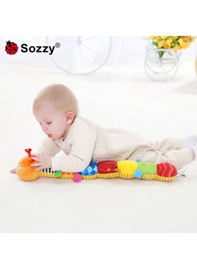 Sozz Newborn Gift Baby Caterpillar Height Plush Doll Baby Toy Wholesale-Color:Orange Caterpillar Height Ruler (without Trademark)  - Image 1