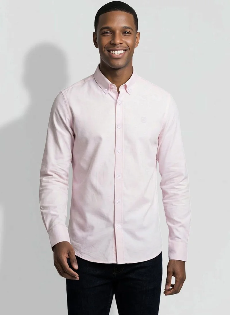 Being Human Pink Regular Fit Men's Long Sleeves Shirts