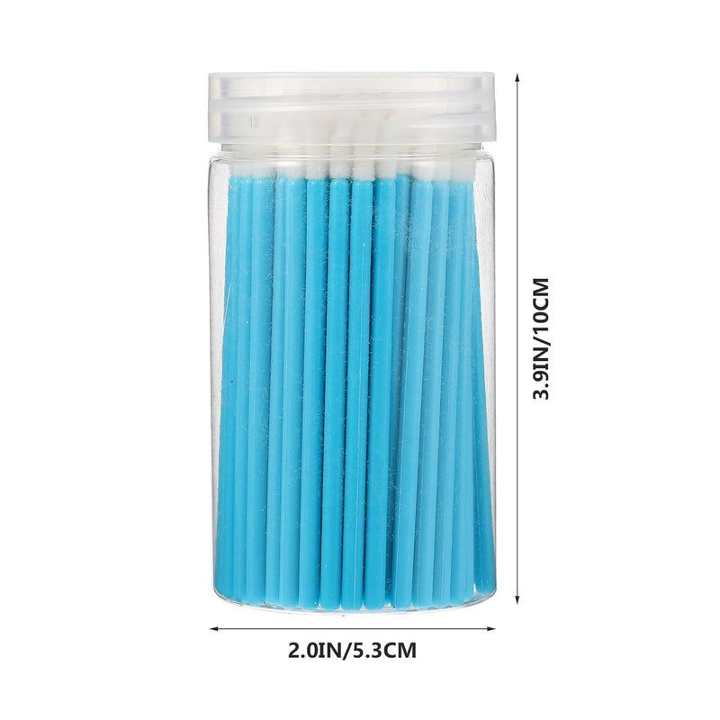 100pcs Disposable Lip Brush Set Blue Plastic Lip Gloss Applicators Makeup Tool for Professional and Personal Use - Image 2