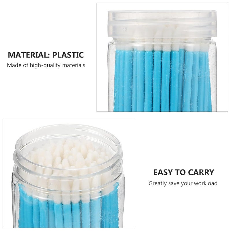 100pcs Disposable Lip Brush Set Blue Plastic Lip Gloss Applicators Makeup Tool for Professional and Personal Use - Image 3