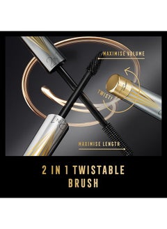 Max Factor ماسكارا ماستربيس 2 في 1 لاش واو 001 أسود  - Image 5