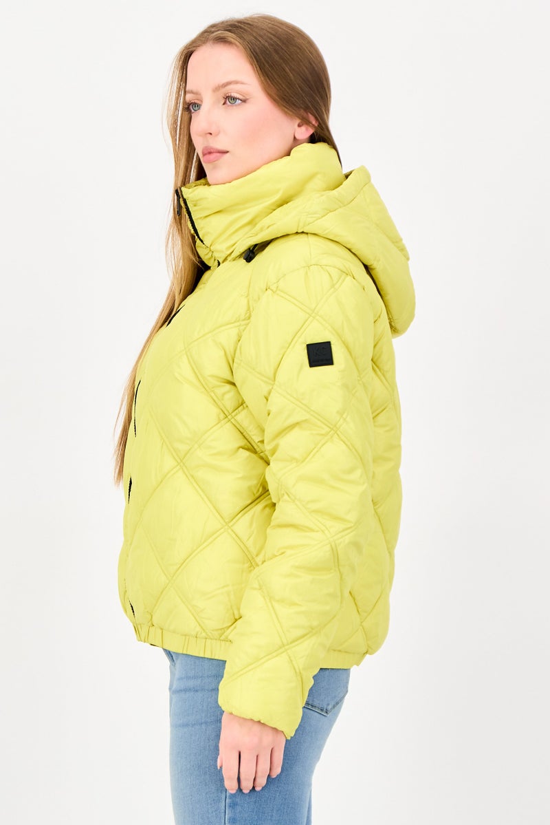 Kenneth Cole جاكيت مبطن للنساء، أصفر - Image 2