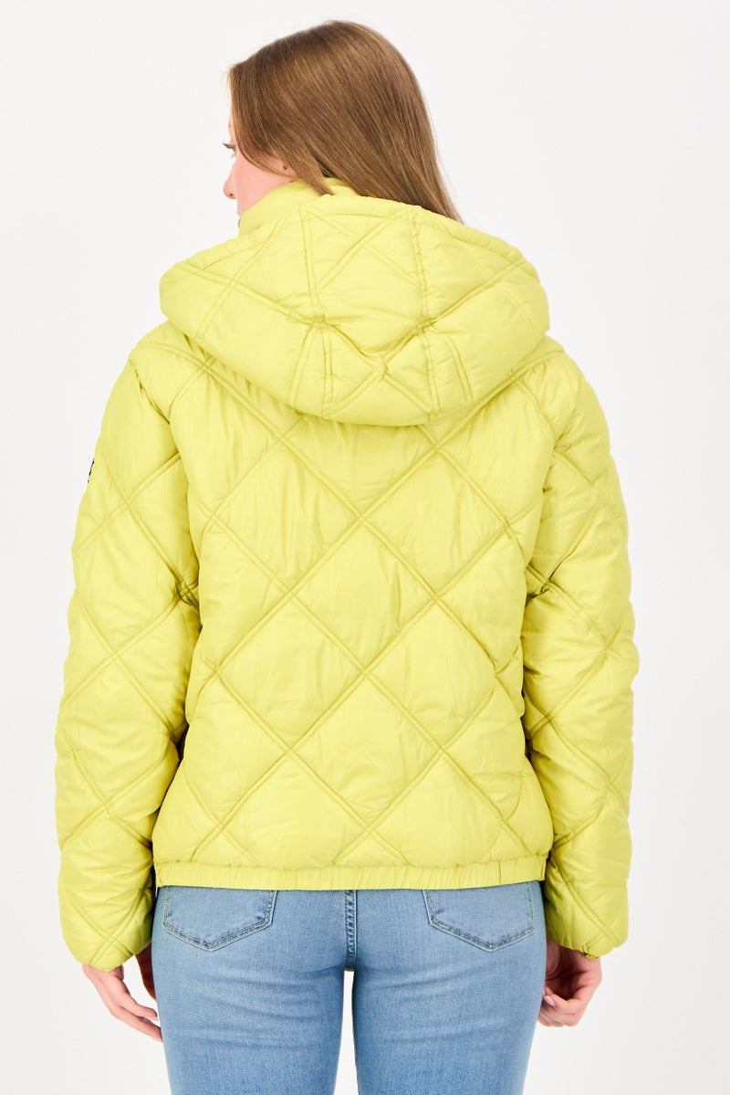 Kenneth Cole جاكيت مبطن للنساء، أصفر - Image 3