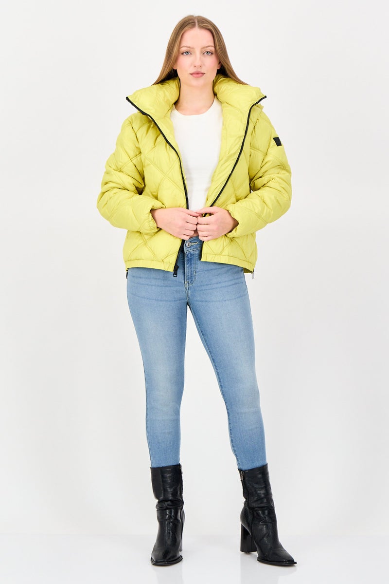 Kenneth Cole جاكيت مبطن للنساء، أصفر - Image 4