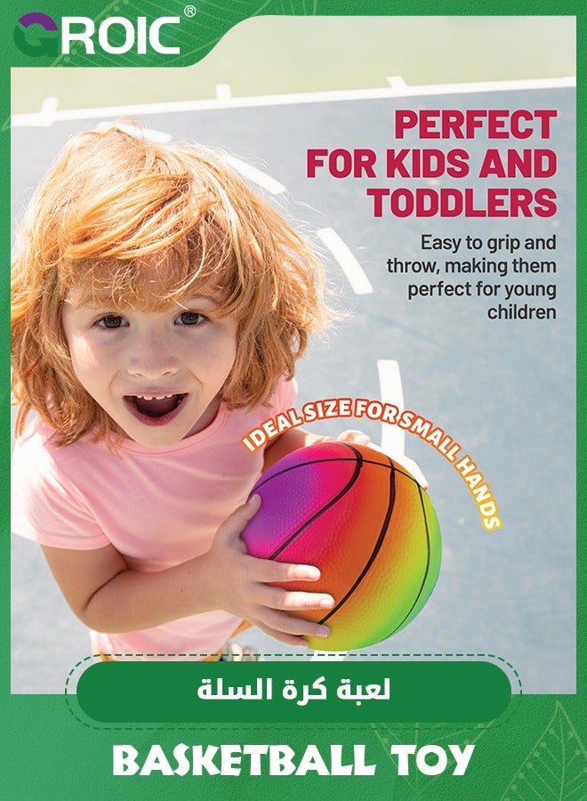 GROIC 3 Pcs Colorful Sports Balls Pack of 3,Football, Basketball, and Volleyball for Playground,Inflatable Multi-Sport Ball Set,Kids Outdoor Activities,Playground Balls - Image 5