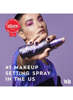 Urban Decay بخاخ تثبيت المكياج طويل الأمد All Nighter بخاخ تثبيت المكياج الحائز على جائزة يدوم حتى 16 ساعة رذاذ دقيق خالي من الزيوت تركيبة غير مجففة لجميع أنواع البشرة 40 أونصة سائلة  - Image 4