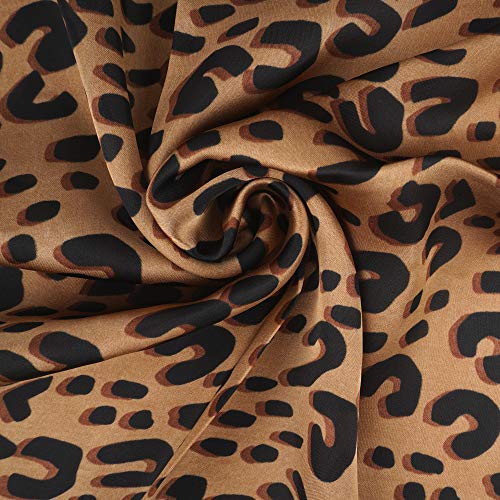 YOUR SMILE Silk Like Leopard Scarf Square Satin Hair Scarf Fashion Neck Scarfs for Women 27'' x 27'',Leopard Print - Image 3