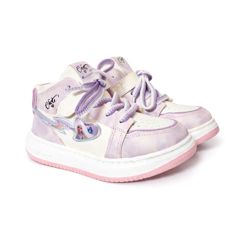 High-Top Sneakers with Fun Design, Comfortable Cushioned Sole, Secure Lace and Strap Closure, Durable Build for Daily Wear