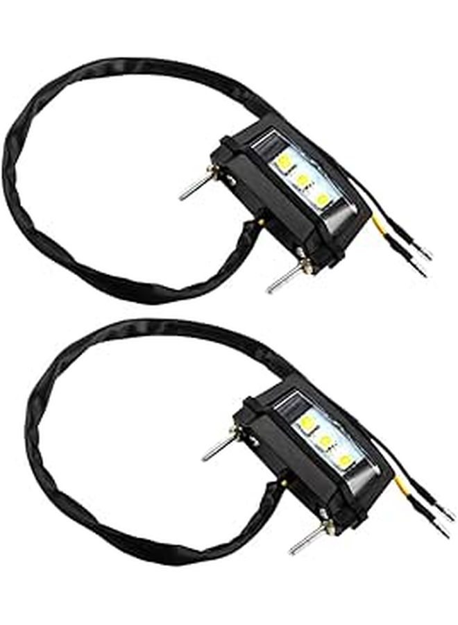 Led License Plate Lights for Motorcycle Scooter ATV Rear Easy Upgrade 2Pcs - Image 1