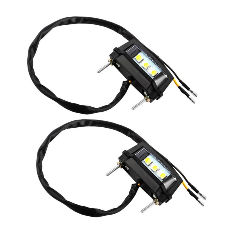 Led License Plate Lights for Motorcycle Scooter ATV Rear Easy Upgrade 2Pcs - Image 2
