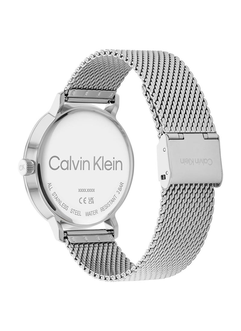 CALVIN KLEIN - Analog Round Waterproof  Wrist Watch With Stainless Steel 25200045 - Image 1