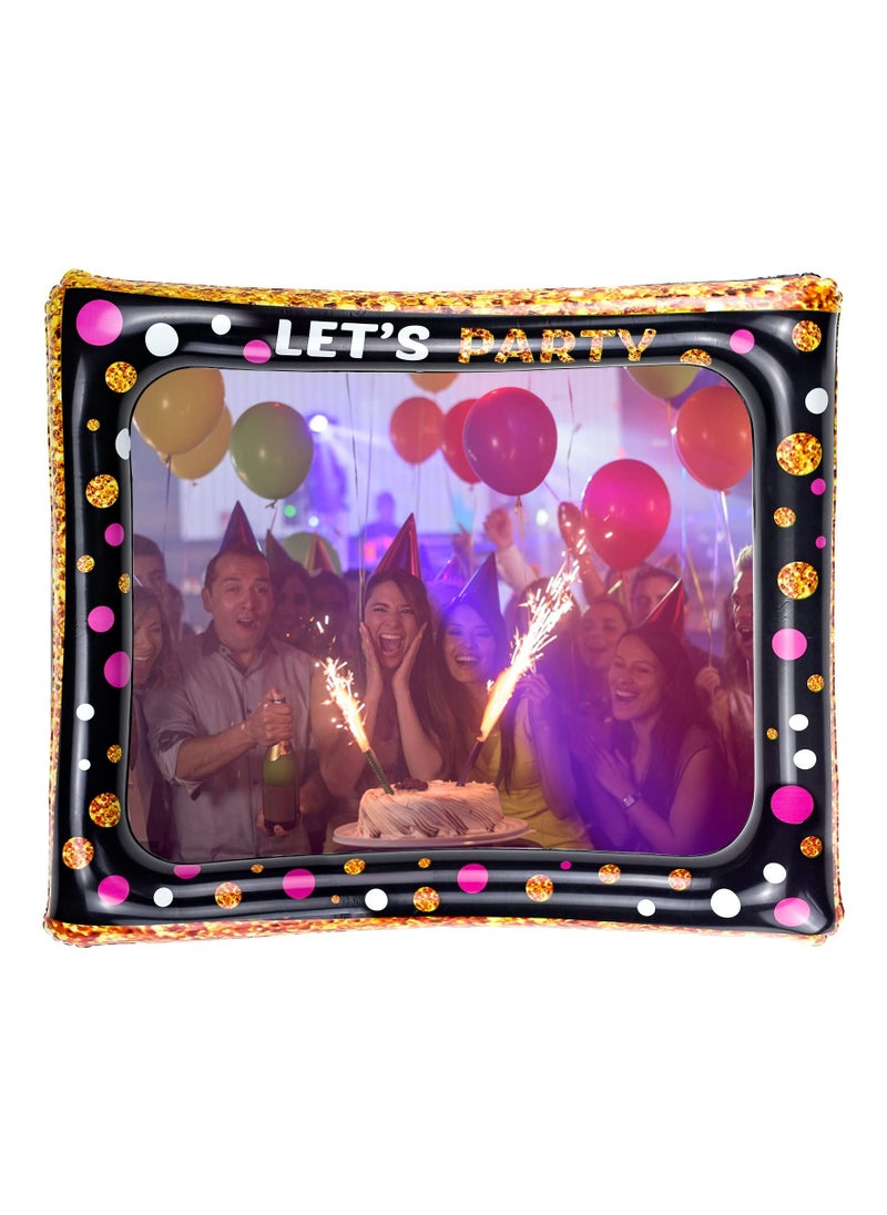 SYOSI - Inflatable Selfie Frame Giant Photo Booth frame Birthday Photo Booth Picture Frame Celebration Blow Up Party Prop for Wedding Baby Shower Birthday Party Decorations Supplies - Image 1