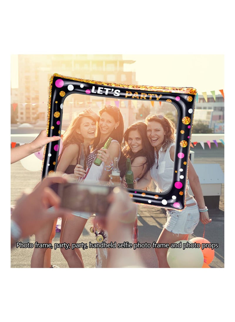 SYOSI - Inflatable Selfie Frame Giant Photo Booth frame Birthday Photo Booth Picture Frame Celebration Blow Up Party Prop for Wedding Baby Shower Birthday Party Decorations Supplies - Image 1