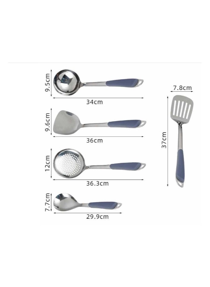 EBMINI Five Piece Set Of New Stainless Steel Kitchen Supplies 