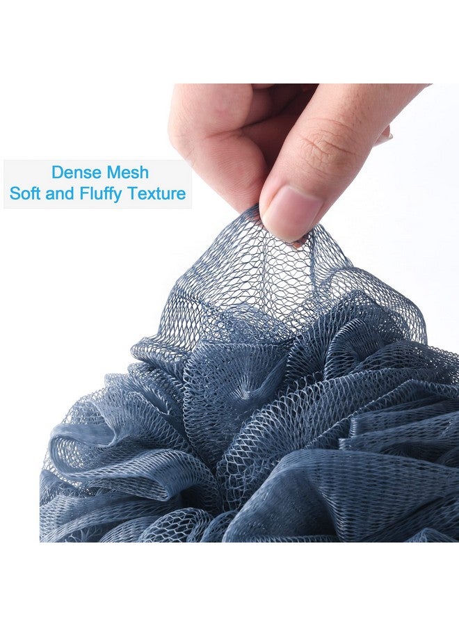 أمازيرباث إسفنجة لوفة AmazerBath 75 جرام/القطعة، إسفنجة حمام مقشرة للجسم - مجموعة من 4 قطع ليفة رمادية زرقاء وردية رمادية بيضاء (كبيرة) - Image 5