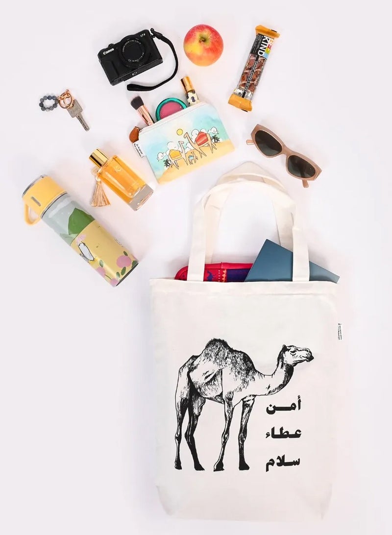SHABABUNA x HNAK Shababuna x Hnak Salam Canvas Tote Bag TA0003  - Image 4