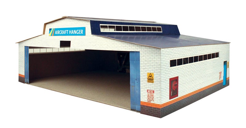The CityBuilder Airport & Hanger Cardboard Model Making Kit - O Scale Model Railroad Building - Image 5