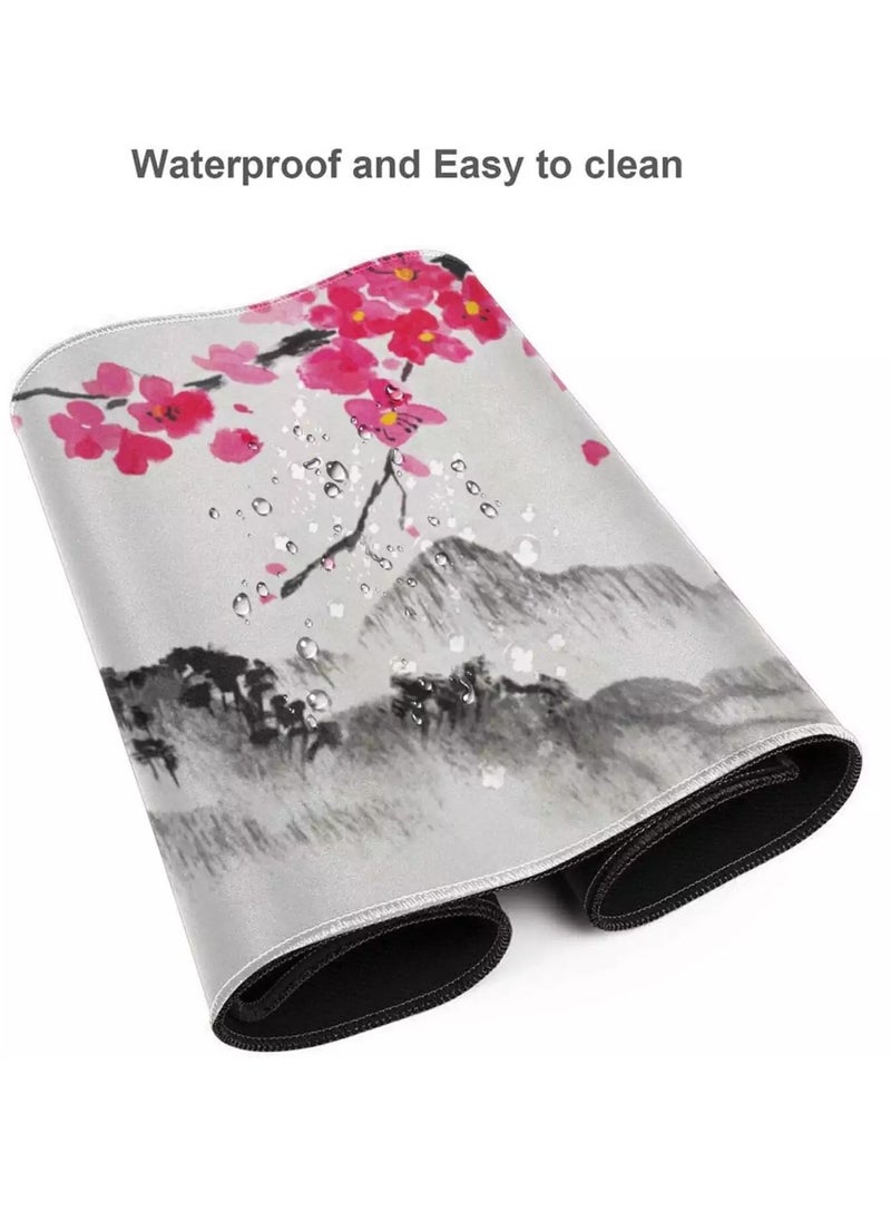 Japanese Cherry Blossom Watercolor Mouse Pad for Office Gaming XL Extended Mouse Pad ( 70x30x2mm ) Non-Slip Stitched Edges for Keyboard Laptop - pzsku/Z3150A621FEEA43D3794FZ/45/_/1721632300/0b032b7d-9c52-4204-9df6-547f99a388a7