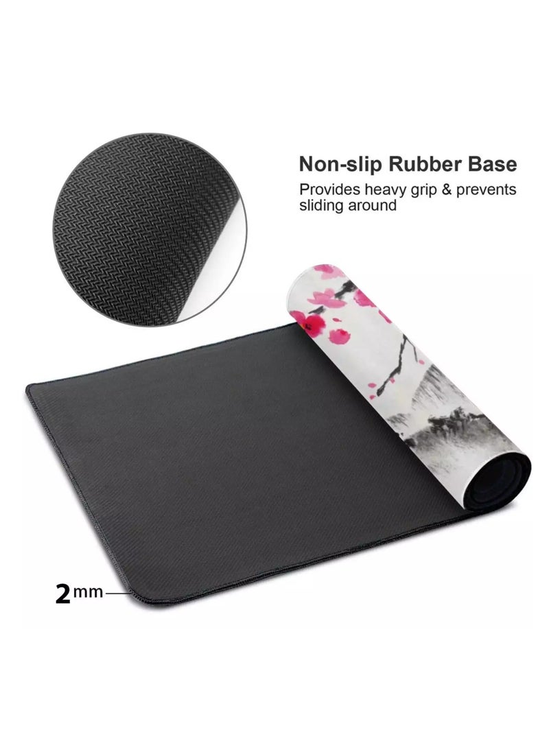 Japanese Cherry Blossom Watercolor Mouse Pad for Office Gaming XL Extended Mouse Pad ( 70x30x2mm ) Non-Slip Stitched Edges for Keyboard Laptop - pzsku/Z3150A621FEEA43D3794FZ/45/_/1721632301/50d34cdb-d8aa-4343-802b-7784810aa582