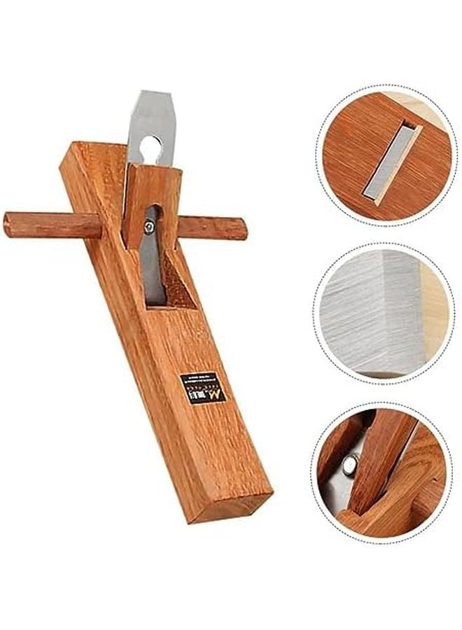 Light Brown Handheld Wood Planer 35X6cm Woodworking Tool For Home And Professional Use - Image 4