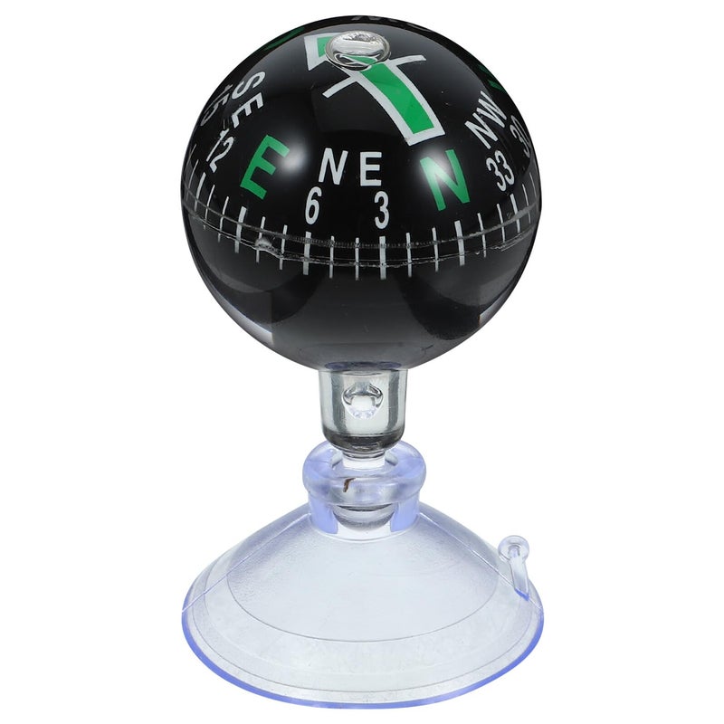Mini 38mm Car Compass Ball With Suction Cup Mount For Vehicle Navigation Outdoor Driving - Image 2