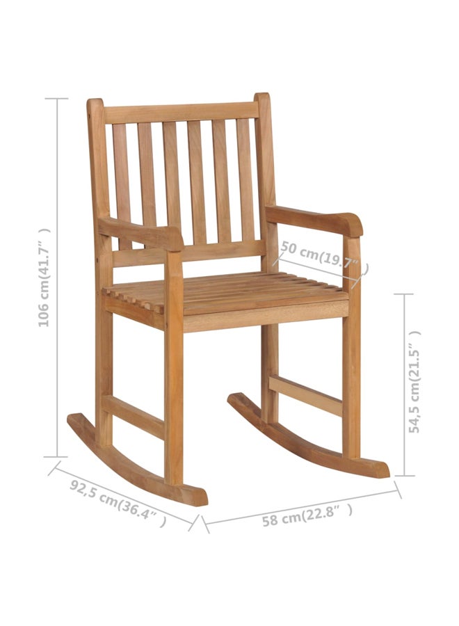 vidaxl Rocking Chair Solid Teak Wood 44992 - Image 4