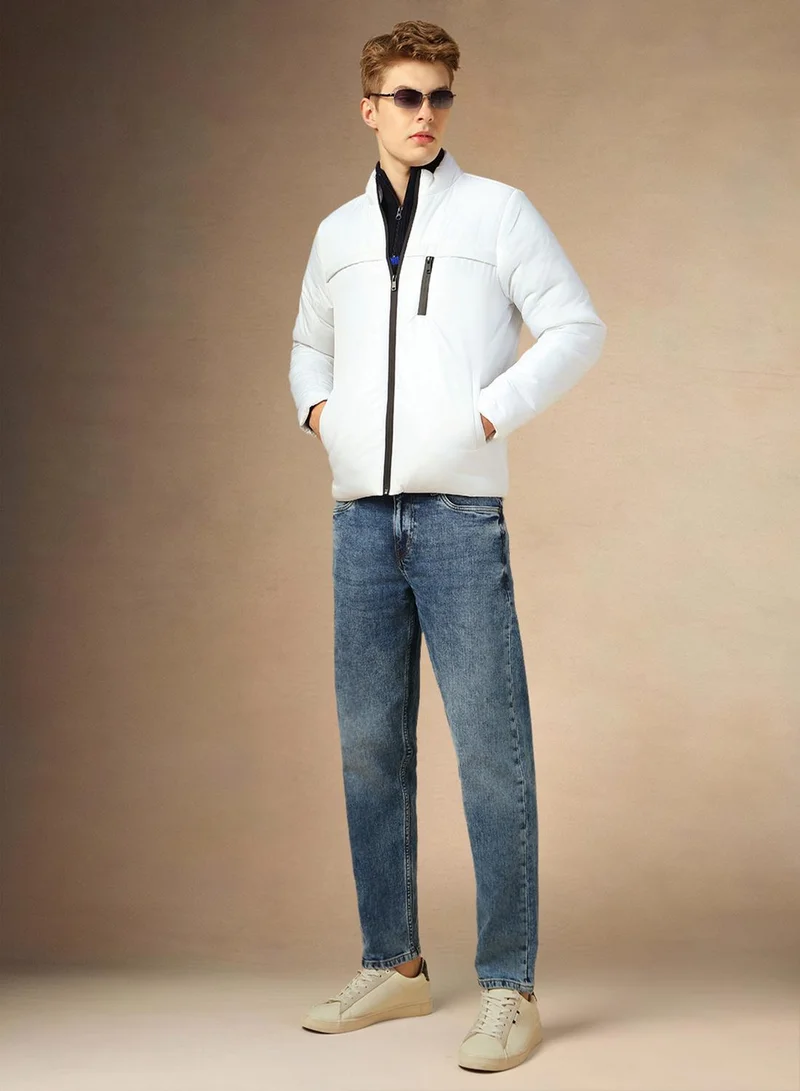 Dennis Lingo  Men's White 100% Polyester Solid Regular Fit Jacket for Men | Best Price UAE