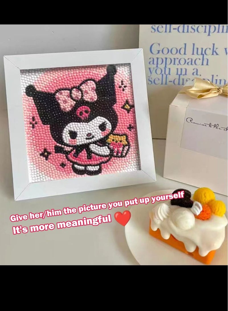 مجموعة طلاء كورومي الماسية مع إطار وأدوات، لوحة فنية يدوية ماسية خماسية الأبعاد، ملصقات طلاء ماسية، لوحة ماسية - Image 1