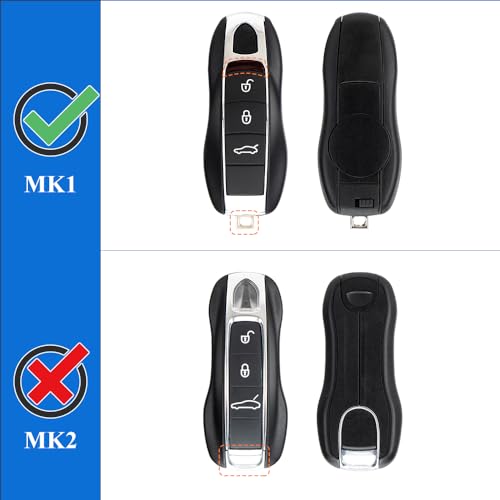 AeroBon 3-Piece Painted Key Cover Key Fob Shell Compatible with Porsche Key Shell Replacement (MK1, Red) - Image 3