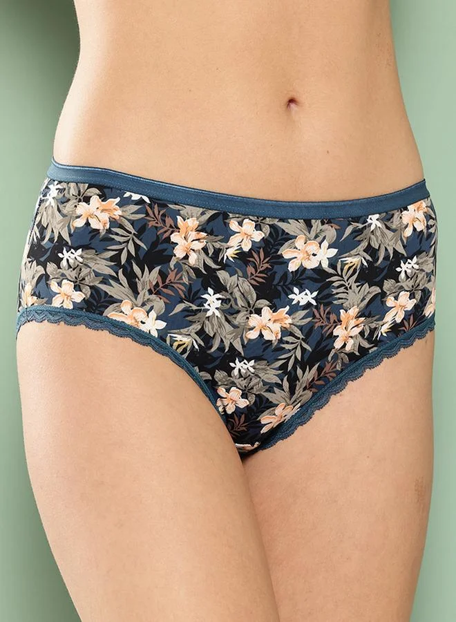 Leading Lady Pack of 2 - Floral and Animal Print Hipster Briefs