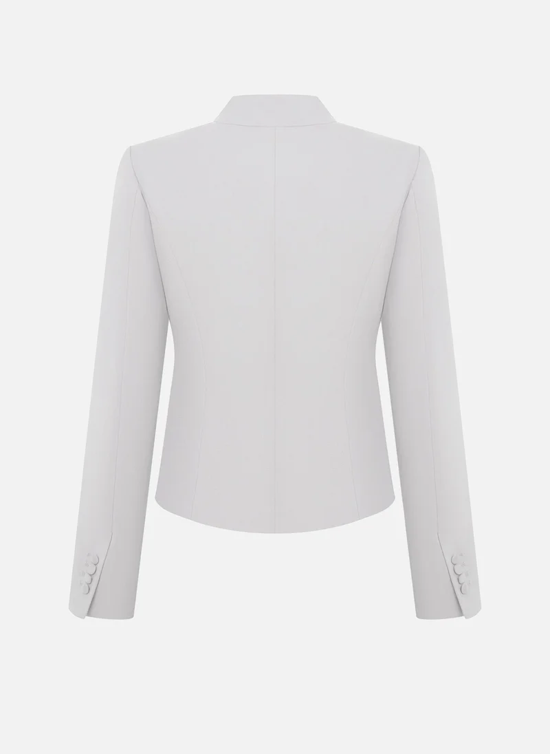 Lichi  Fitted single-breasted jacket with covered buttons for Women | Best Price UAE