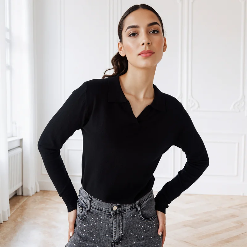 2Xtremz 2Xtremz Collared Sweater with Long Sleeves