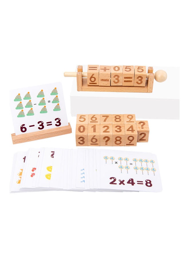 NIBEMINENT 50-Piece Wooden Number Blocks - Image 1