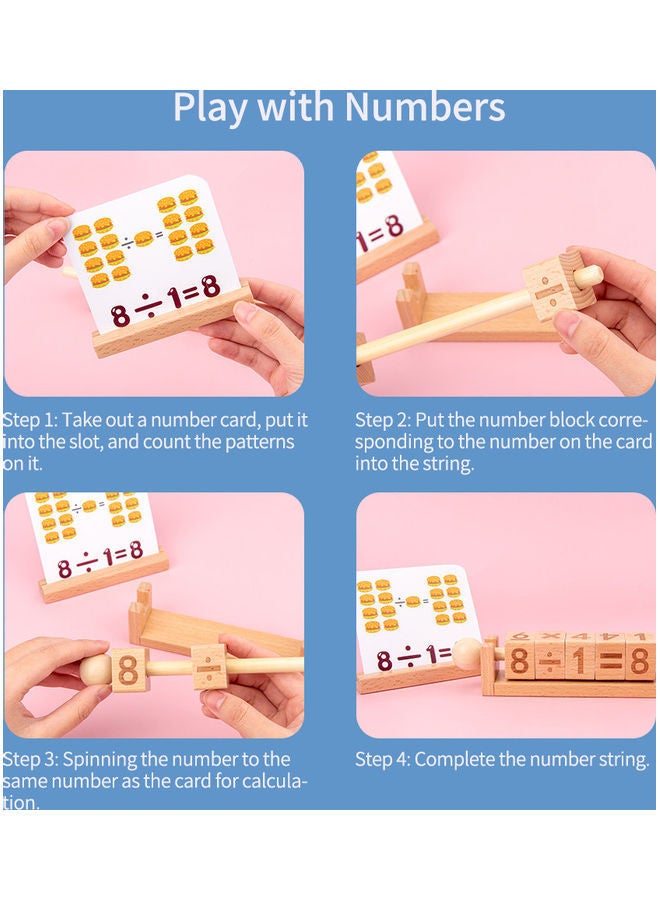 NIBEMINENT 50-Piece Wooden Number Blocks - Image 3