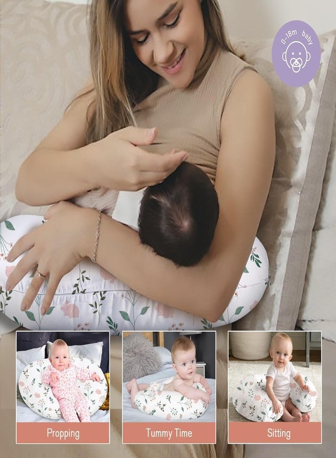 LittleDuds Baby Feeding Pillow for New Born Baby, Breastfeeding & Nursing Pillow with Removable Cover, Infant Support Cushion for 0–24 Months, Tummy Time Pillow | Cottage Care (Little Bunny) - Image 3