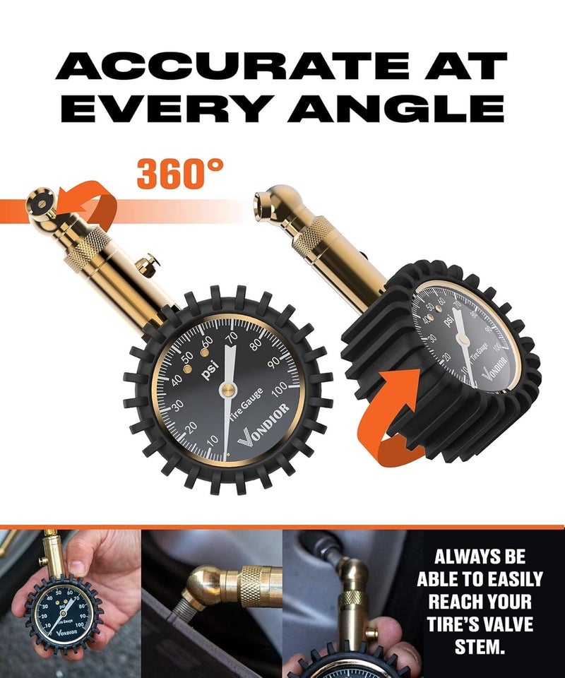 Vondior Heavy Duty Tire Pressure Gauge - Image 3