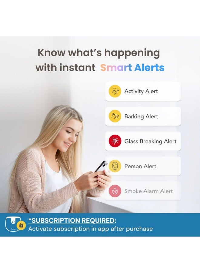 فيربو كاميرا Furbo Mini Pet - كاميرا قابلة للفتح وميزات ذكية مع باقة مدفوعة: أمان منزلي مع تنبيهات سلامة الكلاب والقطط، صوت ثنائي الاتجاه، كاميرا ذكية قابلة للتركيب مع تطبيق هاتف (يتطلب اشتراكًا، الحد الأدنى 3 أشهر) - Image 3