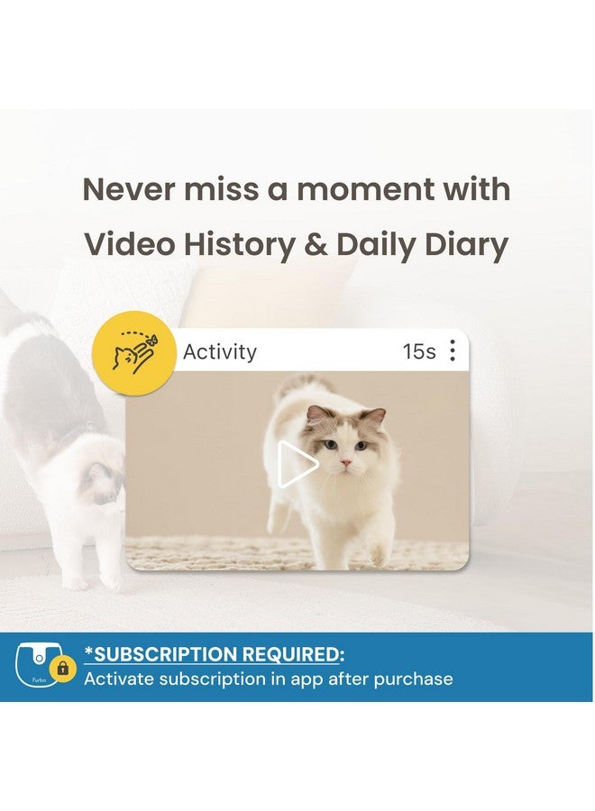 فيربو كاميرا Furbo Mini Pet - كاميرا قابلة للفتح وميزات ذكية مع باقة مدفوعة: أمان منزلي مع تنبيهات سلامة الكلاب والقطط، صوت ثنائي الاتجاه، كاميرا ذكية قابلة للتركيب مع تطبيق هاتف (يتطلب اشتراكًا، الحد الأدنى 3 أشهر) - Image 5