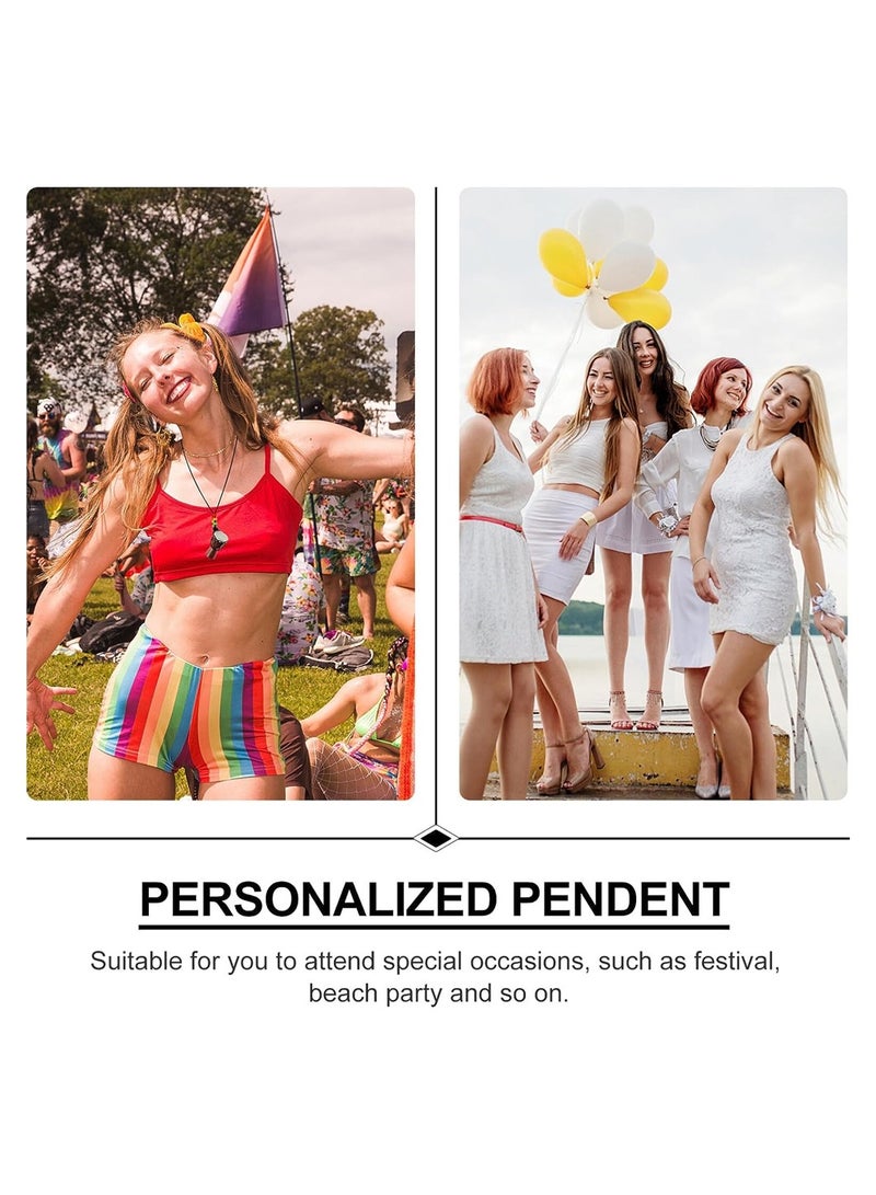 KASTWAVE Instrument Necklaces, 5 Pcs Wooden Classic Djembe Drum Jewelry Necklace, Mini Pendant African Drum Bongos Percussion Jewelry Necklace, Kids Adults Party Supply School Gift - Image 4