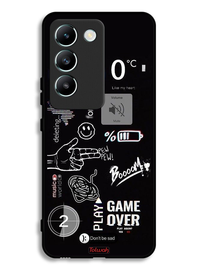 Tolwak غطاء حماية فيفو V30 لايت 4G Game Over Pew Pew - Image 1