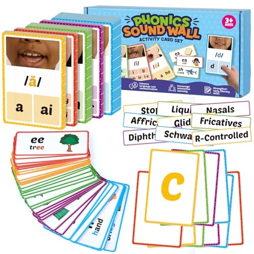 Edulok Phonics Sound Wall SetLetter Sounds Sight Words Flash CardsLearn to Read Sounds Phoneme Speech Therapy MaterialsPhonics Games for Kids KindergartenPhonemic Awareness Speak Spell Learning Activity - Image 1