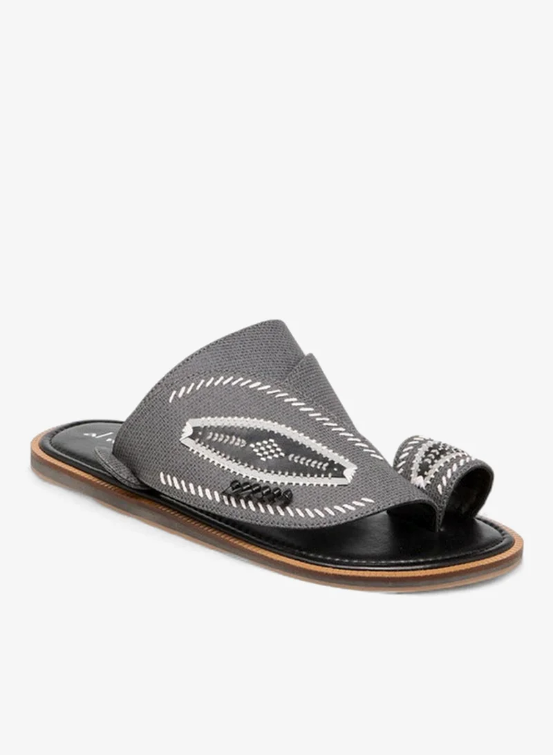 الواحة صنادل عربية مطرزة سهلة الارتداء بحلقة إصبع