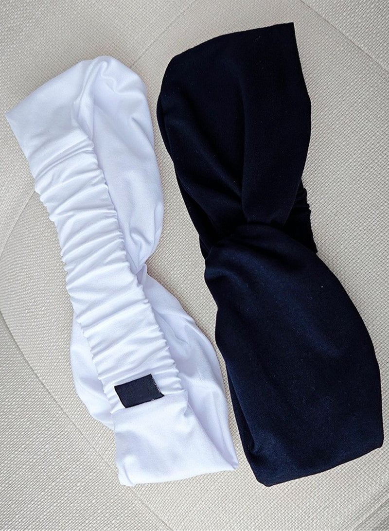 alo ALO  Sports Headband, Yoga Headband, Cross-Sport Elastic Headband, Soft Anti-Sweat Sports Headband, White  - Image 4